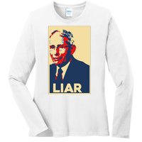 Fauci Liar Shirt Retro Vintage Dr Fauci Anthony Fauci Liar Ladies Long Sleeve Shirt