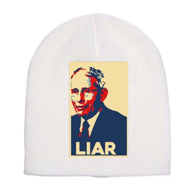 Fauci Liar Shirt Retro Vintage Dr Fauci Anthony Fauci Liar Short Acrylic Beanie