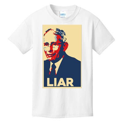 Fauci Liar Shirt Retro Vintage Dr Fauci Anthony Fauci Liar Kids T-Shirt