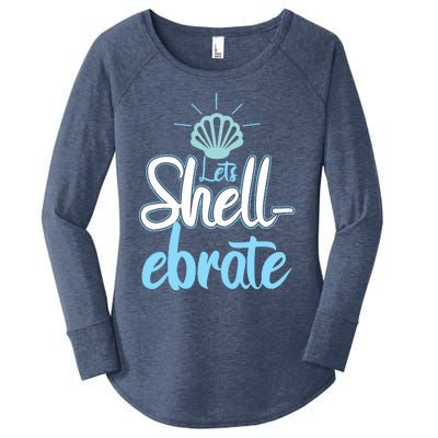 Funny Let's Shellebrate Celebrate Pun Ocean Lovers Women's Perfect Tri Tunic Long Sleeve Shirt