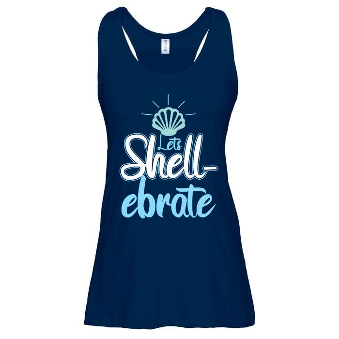 Funny Let's Shellebrate Celebrate Pun Ocean Lovers Ladies Essential Flowy Tank