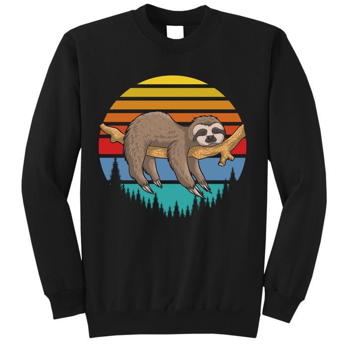 Funny Lazy Sloth Retro Sunset 1 Sweatshirt