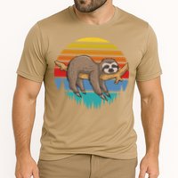 Funny Lazy Sloth Retro Sunset 1 Performance Shirt