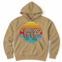 Funny Lazy Sloth Retro Sunset 1 Hoodie