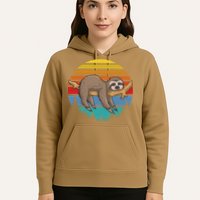 Funny Lazy Sloth Retro Sunset 1 Hoodie