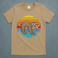 Funny Lazy Sloth Retro Sunset 1 T-Shirt