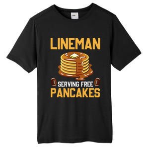 Football Lineman Serving Pancakes Daily Offensive Lineman Tall Fusion ChromaSoft Performance T-Shirt