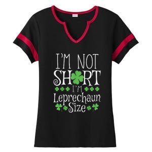 Funny Leprechaun Size St Patricks Day Ladies Halftime Notch Neck Tee