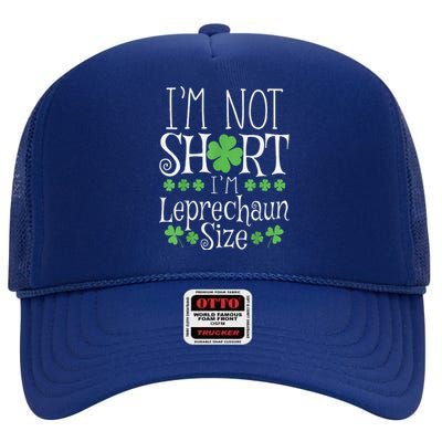 Funny Leprechaun Size St Patricks Day High Crown Mesh Back Trucker Hat