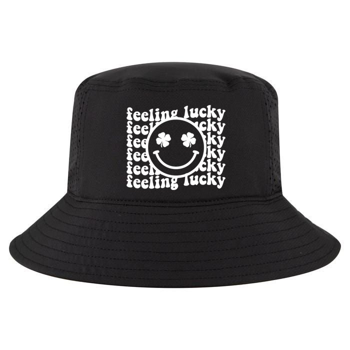 Feeling Lucky Smiley Irish Clover Cool Comfort Performance Bucket Hat