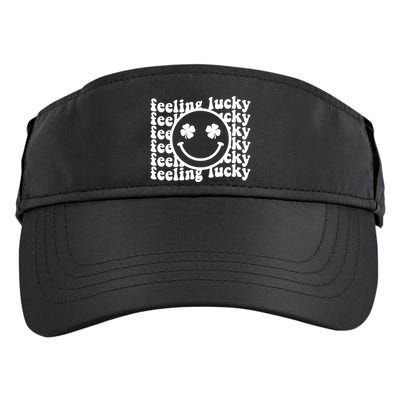Feeling Lucky Smiley Irish Clover Adult Drive Performance Visor