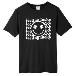 Feeling Lucky Smiley Irish Clover Tall Fusion ChromaSoft Performance T-Shirt