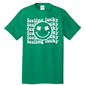 Feeling Lucky Smiley Irish Clover Tall T-Shirt