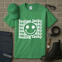 Feeling Lucky Smiley Irish Clover Tall T-Shirt