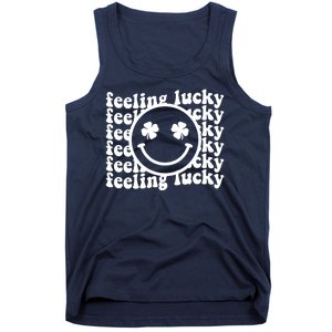 Feeling Lucky Smiley Irish Clover Tank Top