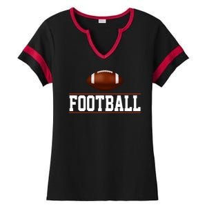 Football Lover Sport Hobby Ladies Halftime Notch Neck Tee