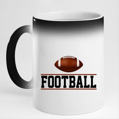 Football Lover Sport Hobby 11oz Black Color Changing Mug