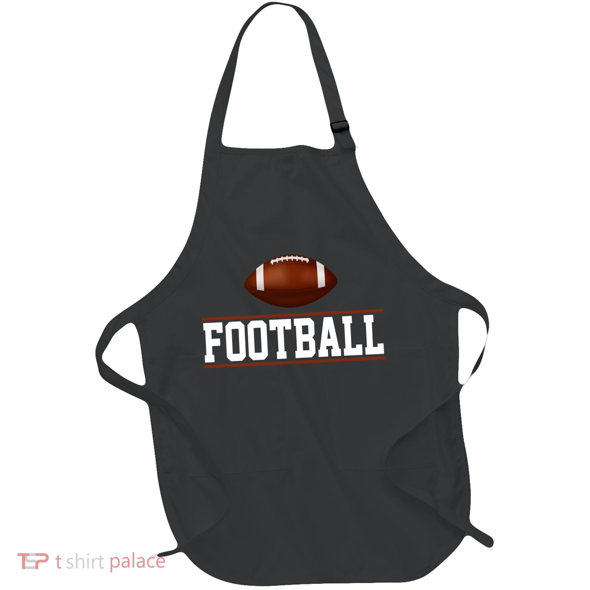Football Lover Sport Hobby Full-Length Apron With Pockets