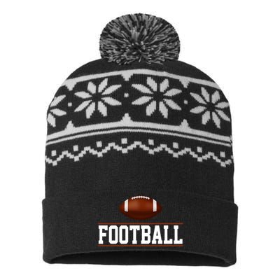 Football Lover Sport Hobby USA-Made Snowflake Beanie