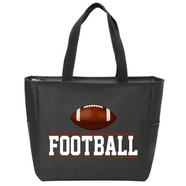 Football Lover Sport Hobby Zip Tote Bag