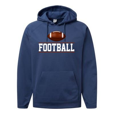 Football Lover Sport Hobby Performance Fleece Hoodie