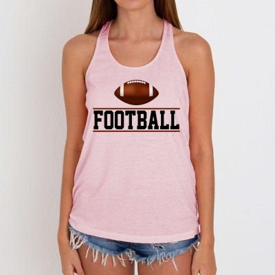 Football Lover Sport Hobby Women's Knotted Racerback Tank