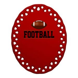 Football Lover Sport Hobby Ceramic Oval Ornament