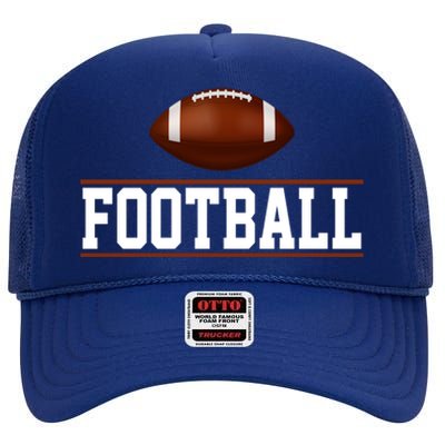 Football Lover Sport Hobby High Crown Mesh Back Trucker Hat