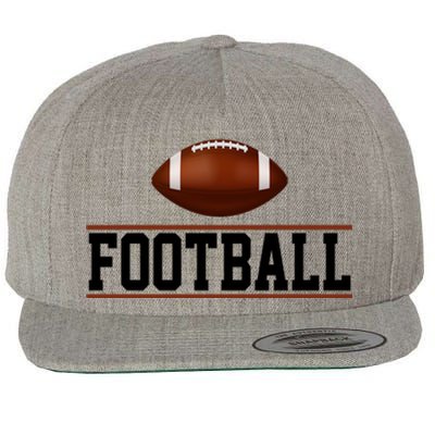 Football Lover Sport Hobby Wool Snapback Cap