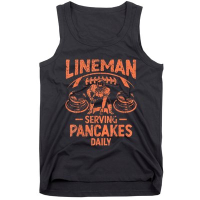Football Lineman Serving Pancakes Daily Tank Top