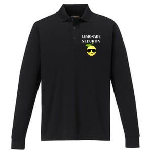 Funny Lemonade Stand Security Lemonade Security Performance Long Sleeve Polo