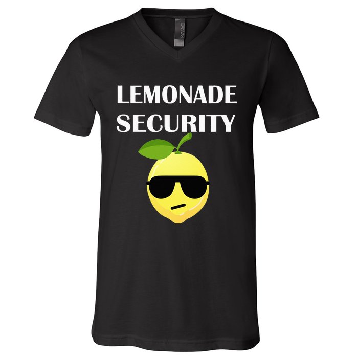 Funny Lemonade Stand Security Lemonade Security V-Neck T-Shirt