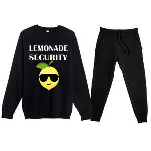 Funny Lemonade Stand Security Lemonade Security Premium Crewneck Sweatsuit Set