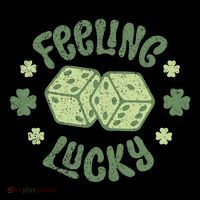 Feeling Lucky St Patricks Day Dice Distressed Women's V-Neck T-Shirt