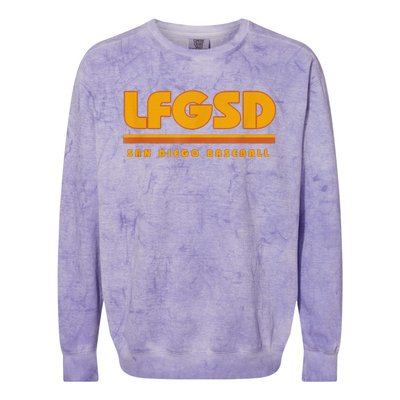 Funny Lfgsd San Diego Baseball Colorblast Crewneck Sweatshirt