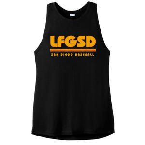 Funny Lfgsd San Diego Baseball Ladies PosiCharge Tri-Blend Wicking Tank