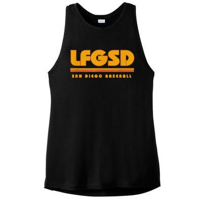 Funny Lfgsd San Diego Baseball Ladies PosiCharge Tri-Blend Wicking Tank