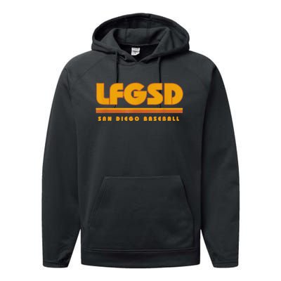 Funny Lfgsd San Diego Baseball Performance Fleece Hoodie