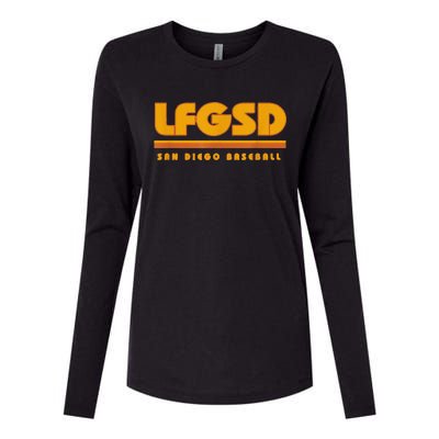 Funny Lfgsd San Diego Baseball Womens Cotton Relaxed Long Sleeve T-Shirt