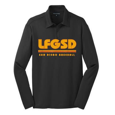 Funny Lfgsd San Diego Baseball Silk Touch Performance Long Sleeve Polo