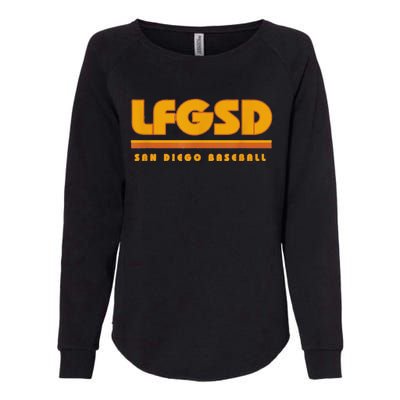 Funny Lfgsd San Diego Baseball Womens California Wash Sweatshirt