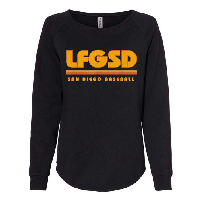 Funny Lfgsd San Diego Baseball Womens California Wash Sweatshirt