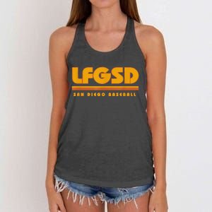 Funny Lfgsd San Diego Baseball Women's Knotted Racerback Tank