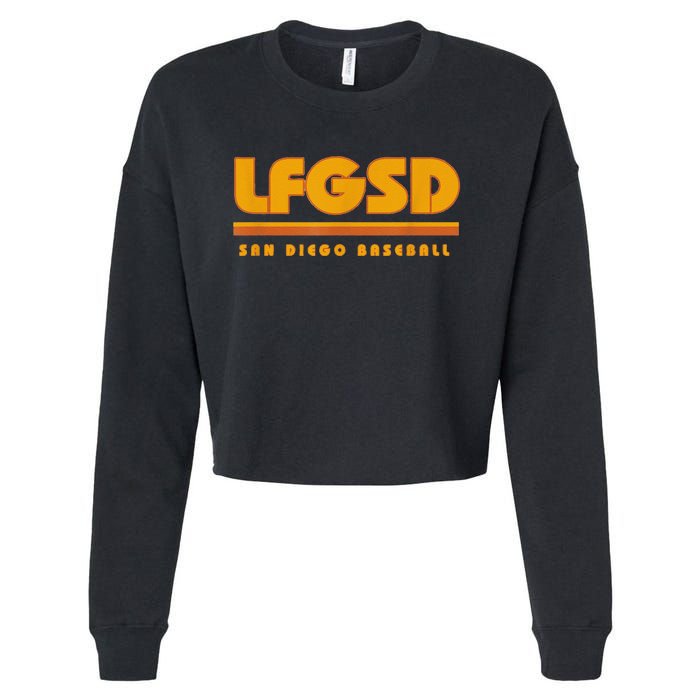 Funny Lfgsd San Diego Baseball Cropped Pullover Crew