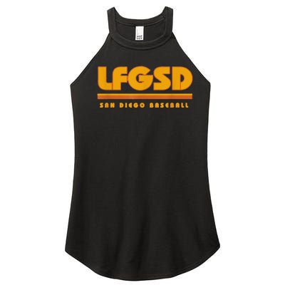 Funny Lfgsd San Diego Baseball Women's Perfect Tri Rocker Tank