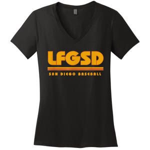 Funny Lfgsd San Diego Baseball Women's V-Neck T-Shirt