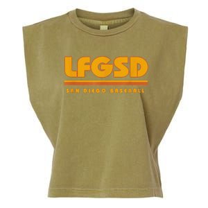 Funny Lfgsd San Diego Baseball Garment-Dyed Women's Muscle Tee