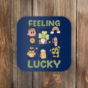 Feeling Lucky St PatrickS Day Lover Funny Drinking Team Coaster