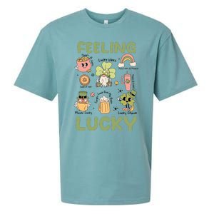 Feeling Lucky St PatrickS Day Lover Funny Drinking Team Sueded Cloud Jersey T-Shirt