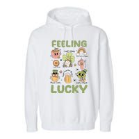 Feeling Lucky St PatrickS Day Lover Funny Drinking Team Garment-Dyed Fleece Hoodie